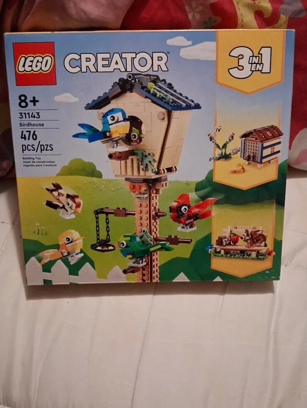 LEGO Creator 3 in 1 Birdhouse set 31143 .new and unopened. Some minor dings to